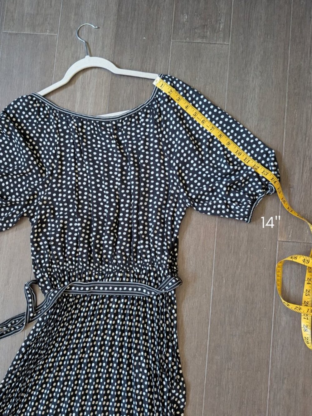 Max Studio Black and White Polka Dot Midi Dress - Picture 11 of 11